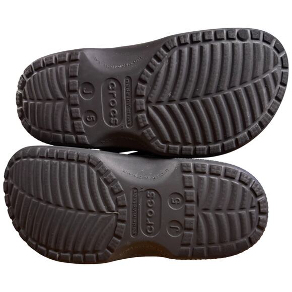 CROCS Size J5 Black Clogs Jibbitz Disney Mickey Goofy Marvel Guardian Galaxy - Picture 14 of 16